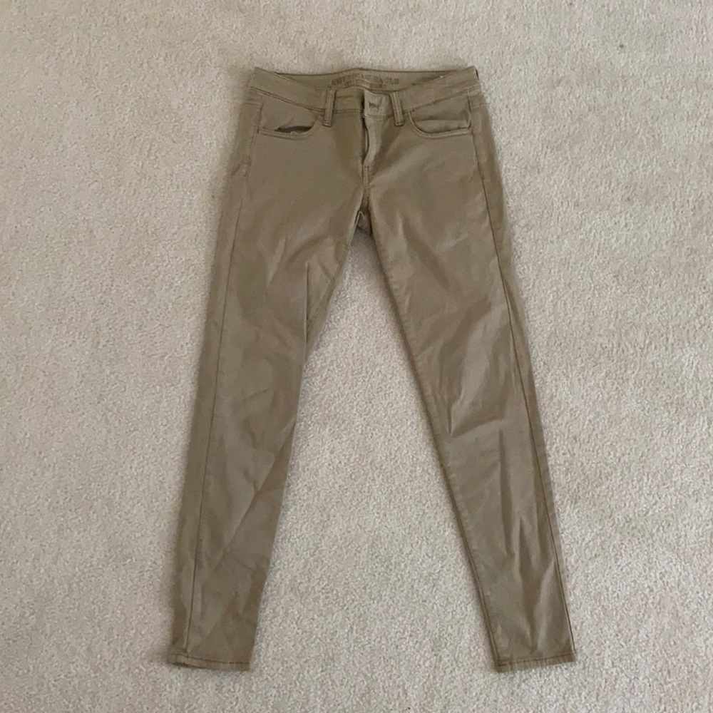 American Eagle Tan Super-Stretch Jegging